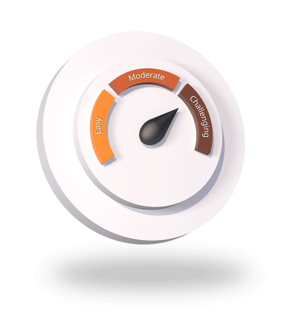 Adjustable Difficulty Level for Completing Lessons